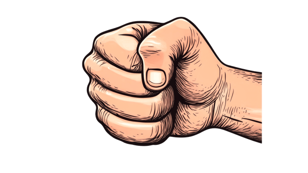 Clenched fist skin tone gesture, symbol, expression, power, threat, cut out transparent png