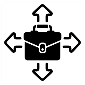 business opportunity and success in black duo line vector