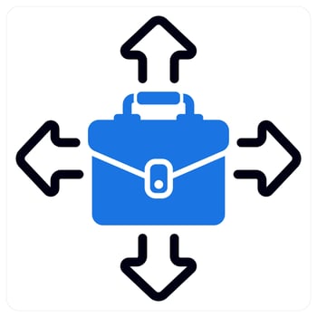 business opportunity and success in blue duo line vector