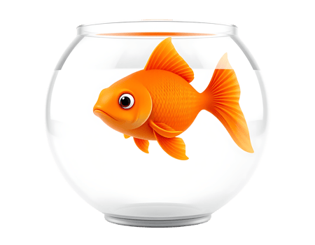 Goldfish in a Glass Bowl png