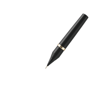 Elegant Black and Gold Fountain Pen png
