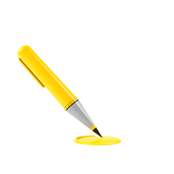 Yellow Pen Drawing a Circle png