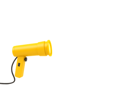Yellow Flashlight Isolated on a Transparent Background png