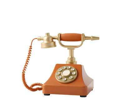 Vintage Retro Telephone with Dial png