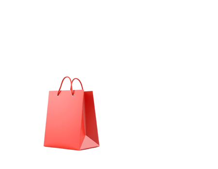 Red Shopping Bag for Gifts and Purchases png