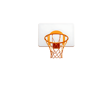 Basketball hoop and net png