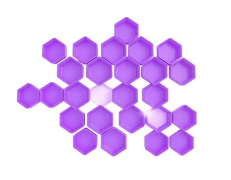 Purple Honeycomb Pattern with Geometric Hexagons png