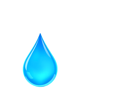 Blue water drop isolated on a transparent background png