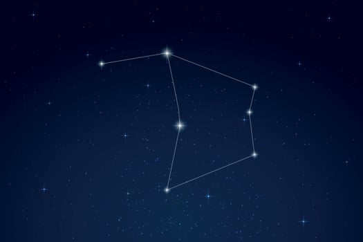 Ara Constellation with Star Names in Night Sky vector