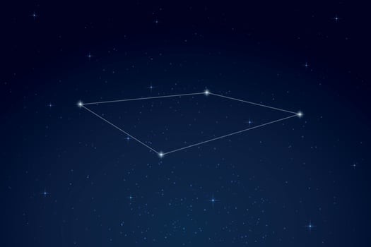 Fornax Constellation with Star Names in Night Sky vector
