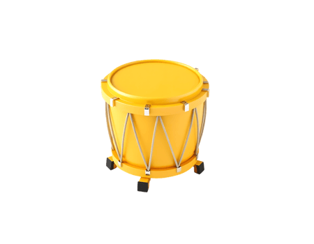 Yellow Drum Isolated png