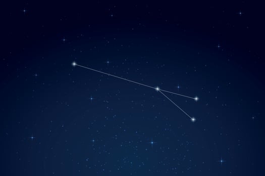 Sagitta Constellation with Star Names in Night Sky vector