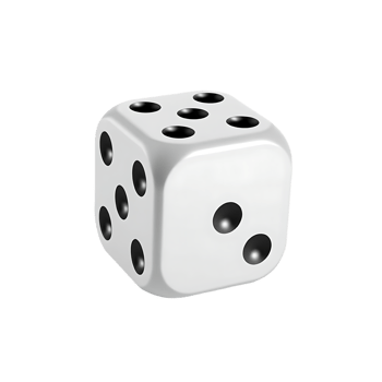 White Dice with Black Dots png