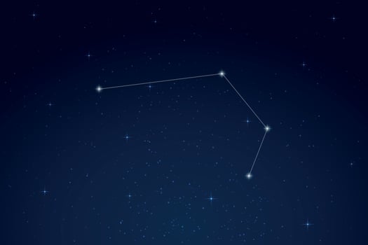 Sculptor Constellation with Star Names in Night Sky vector