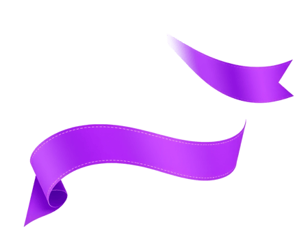 Purple ribbon elements for design png