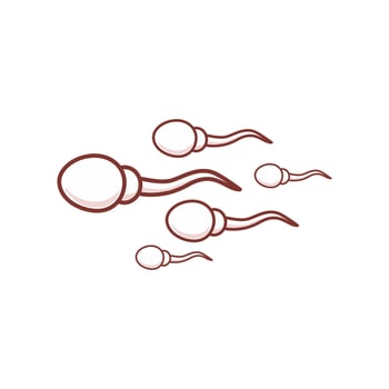 cute sperm cartoon character vector