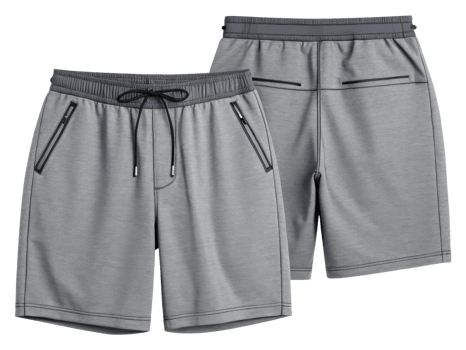 Stylish mockup of comfortable shorts featuring sleek design with pockets perfect for casual wear and active lifestyles png