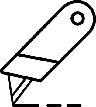 scalpel icon. black design. flat outline. knife sign illustration. vector