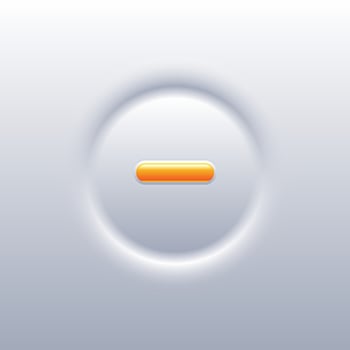 3D Circle shapes button neomorphism style vector
