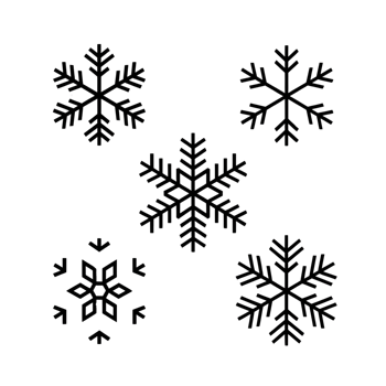 Snowflake line and glyph icon png