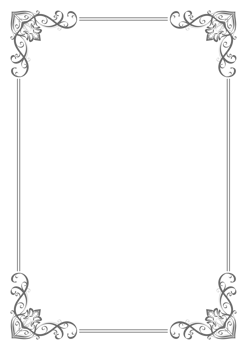 Classic edge, vintage flourishes for invitations, page decor png