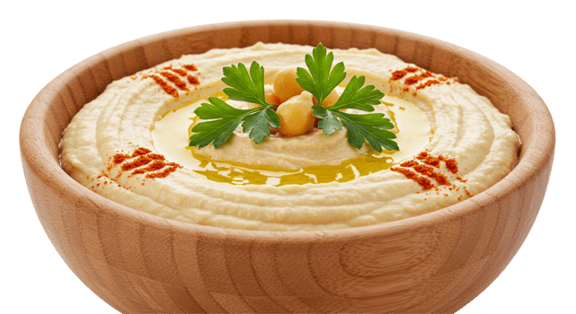 Hummus in a bowl on white background png