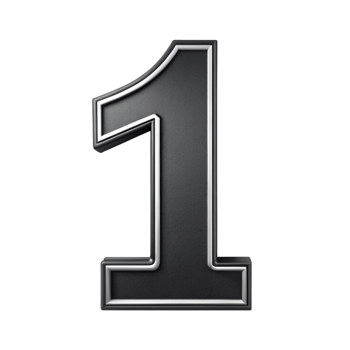 written number one in the black design with white background is isolated on transparent background png
