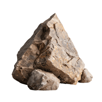 Large Rough Natural Stone Rock Isolated . for Textures and Backgrounds png