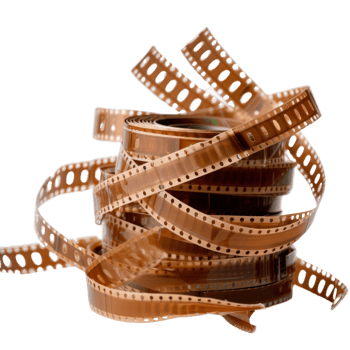 Vintage Film Strip Coiled in Creative Arrangement . for Nostalgic Theme png