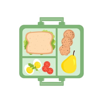School lunch box. vector