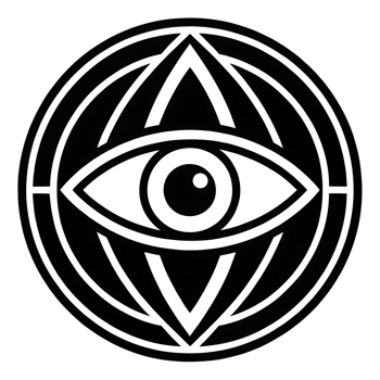 All Seeing Eye Symbol with Sacred Geometry Design png
