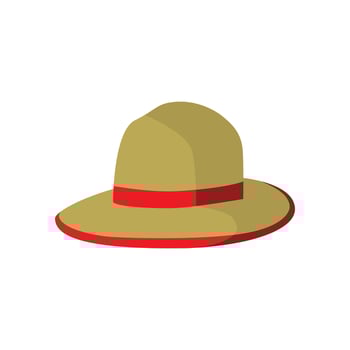 hat female summer fashion isolated icon vector