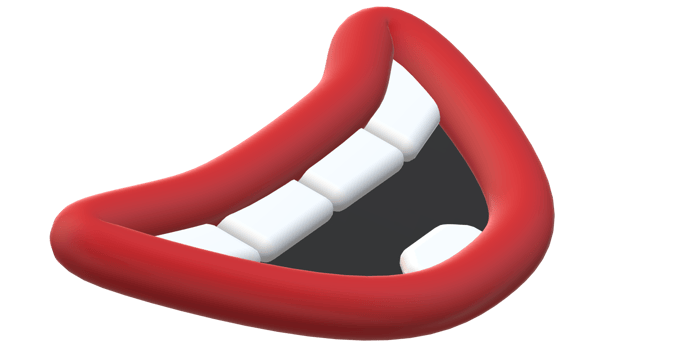 3D Cartoon Mouths with Unique Expressions png