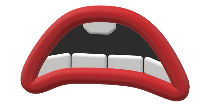 Quirky 3D Cartoon Mouths Collection png