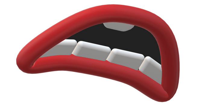 3D Cartoon Mouths for Fun Animations png