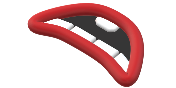 Expressive 3D Cartoon Lips png