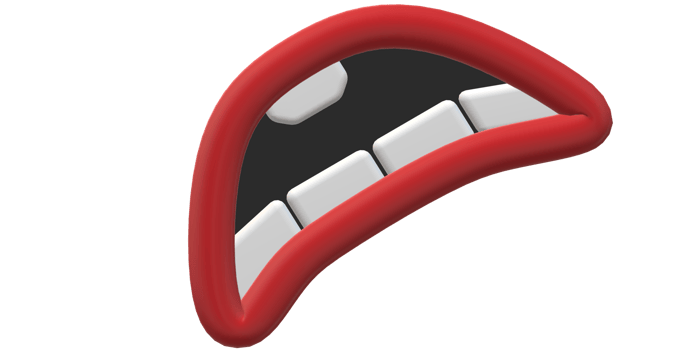 Creative 3D Cartoon Mouth Designs png