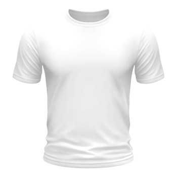 Blank White T-Shirt on for Custom Design and Printing Needs png