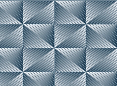 Abstract metallic geometric pattern with symmetrical diagonal lines vector