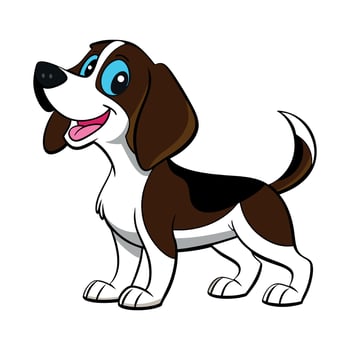 Cute cartoon dog design art vector