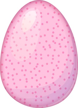 A soft pink Easter egg with a delicate speckled pattern, creating a gentle and dreamy aesthetic. Ideal for elegant Easter designs, baby shower decorations, and pastel-themed holiday artwork. vector