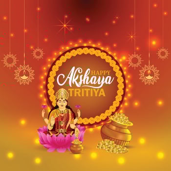 Goddess on Akshaya Tritiya celebration image vector