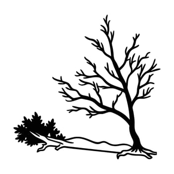 Vintage Pine Tree Silhouette Handcrafted for Timeless Appeal vector