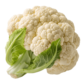 Cauliflower isolated on the transparent background. Healthy organic vegetable png