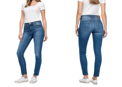 Stylish mockup of fitted pants showcasing modern design perfect for casual wear and everyday comfort png