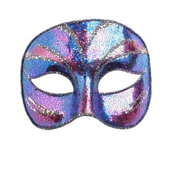 Carnival face mask with sequins and sparkling 3D design, isolated on transparent Background png