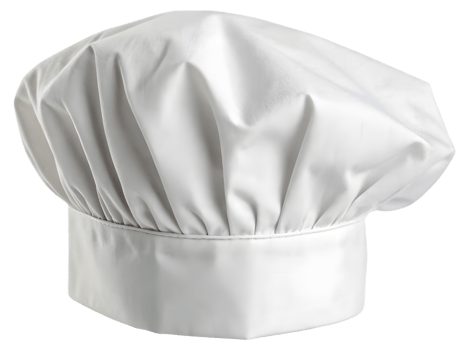 High-Quality White Chef's Hat, Perfect for Restaurant or Culinary Stock Photography png