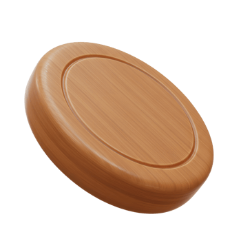 A warm, light brown wooden disc, subtly textured, rests on a white background. Its simple, minimalist design evokes a feeling of natural calm. png