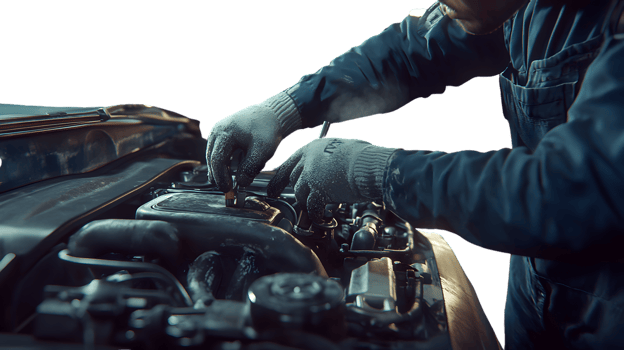 Car Engine Repair Mechanic Gloves Auto Maintenance Vehicle Service Automotive Detailing png