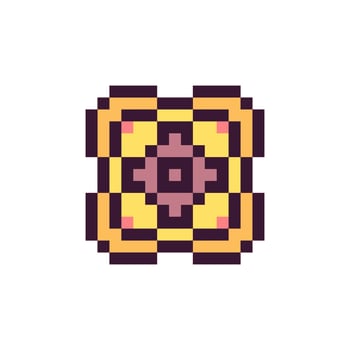 Abstract pixel art border with retro shapes vector